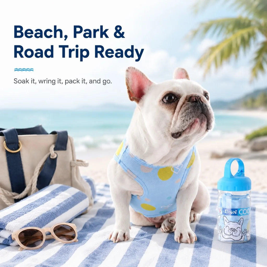 Paws in Awe French Bulldog Cooling Vest for Summer Walks image 3