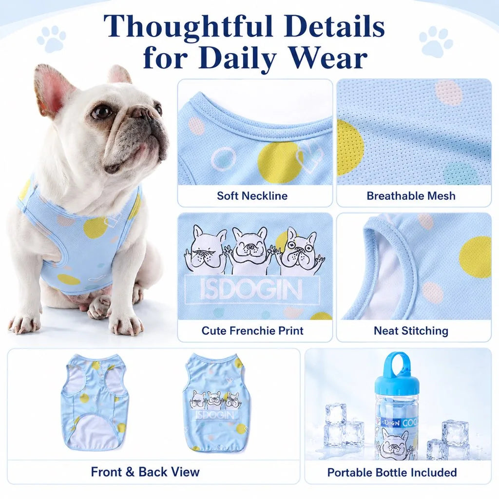 Paws in Awe French Bulldog Cooling Vest for Summer Walks image 9