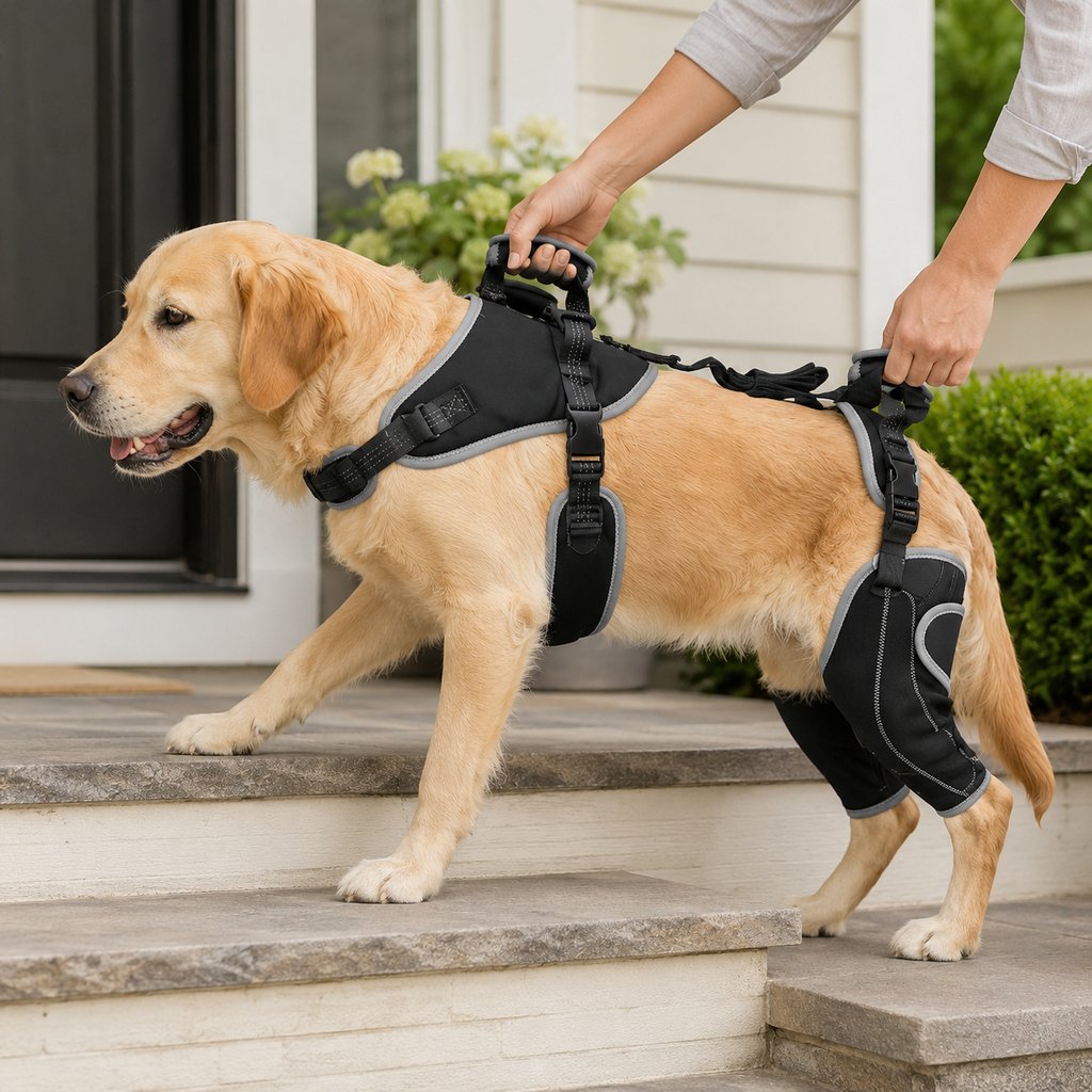 Paws in Awe full-body dog lift harness with dual rear-leg support main image