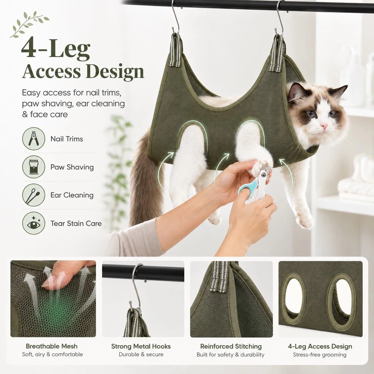 Paws in Awe Grooming Sling Bag for Cats & Small Dogs product detail image 3
