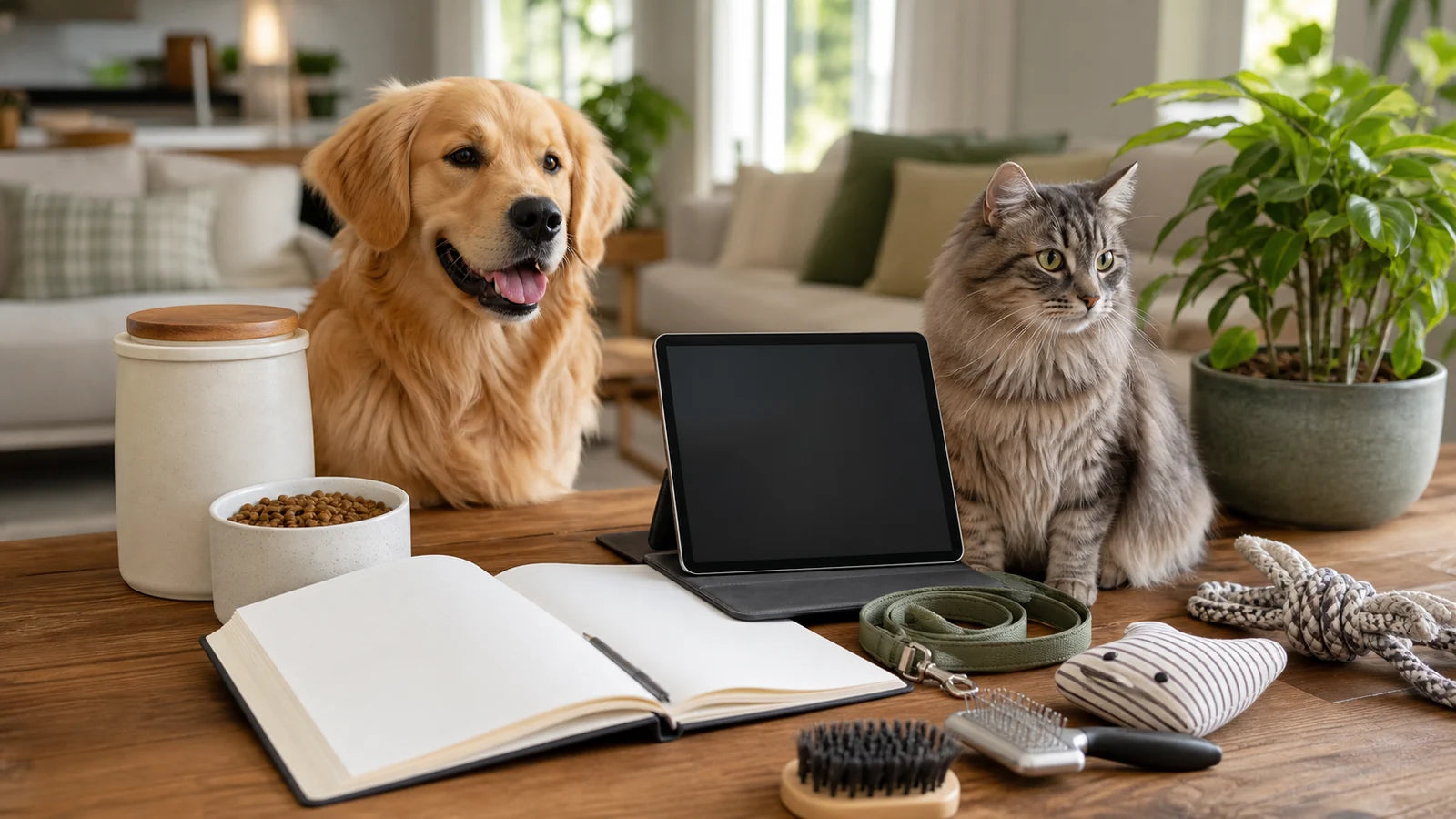 Pet care guides for feeding walking cleaning and comfort