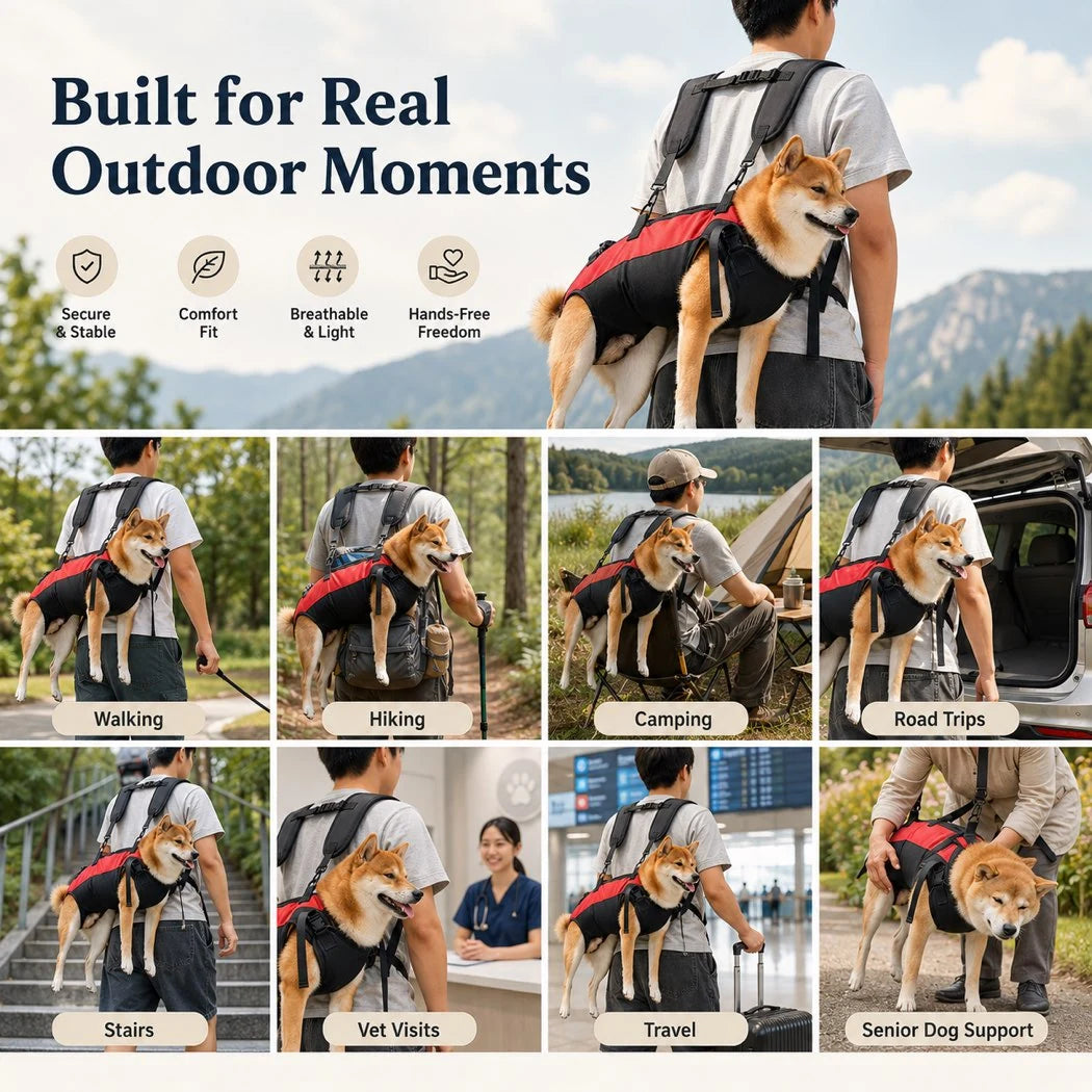 Paws in Awe Hands-Free Dog Carrier Harness Backpack for Walks, Hiking & Travel product image 5
