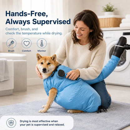 Paws in Awe Hands-Free Dog Dryer Bag for After-Bath Home Grooming, Helps Dry Wet Coats product image 5