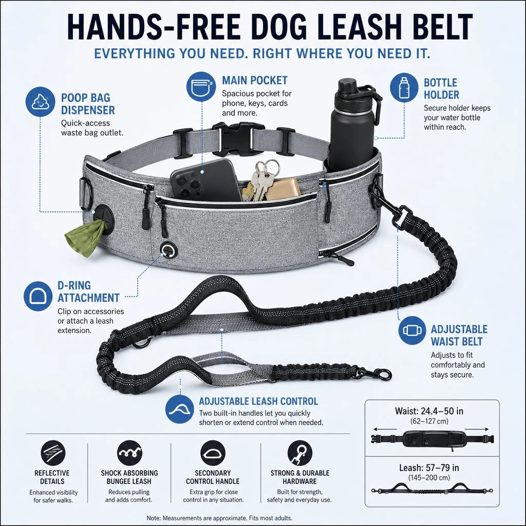 Paws in Awe Hands-Free Dog Running Leash Waist Belt product image 4