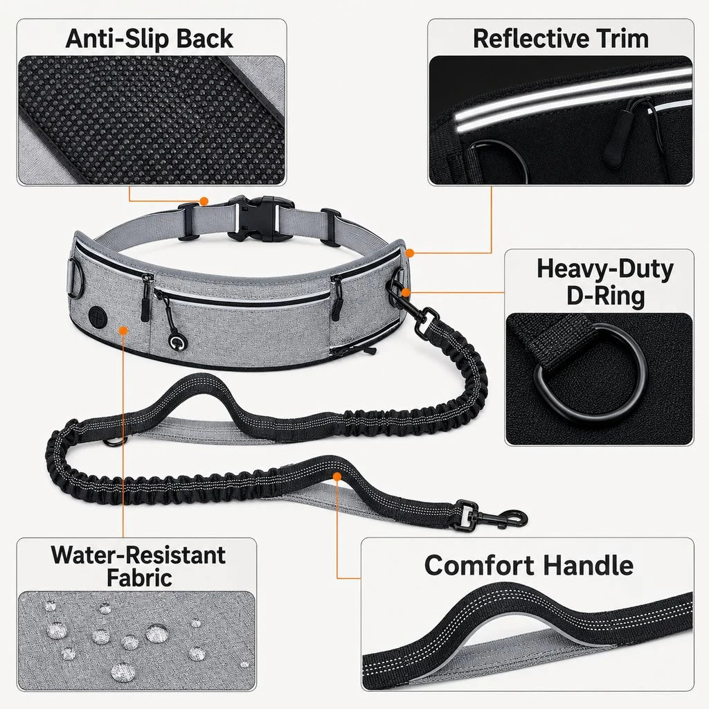 Paws in Awe Hands-Free Dog Running Leash Waist Belt product image 5