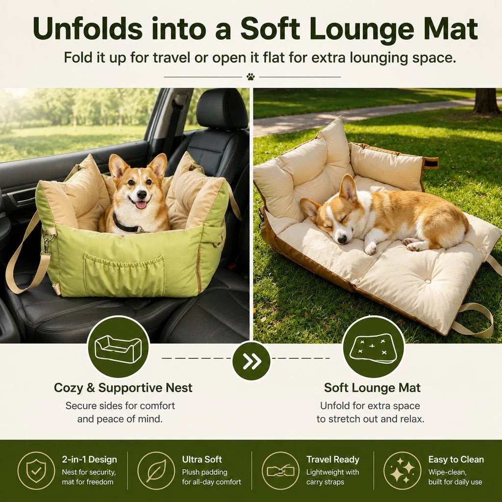 Paws in Awe Portable Car Bed for Road Trips, Camping & Home Lounging product image 4