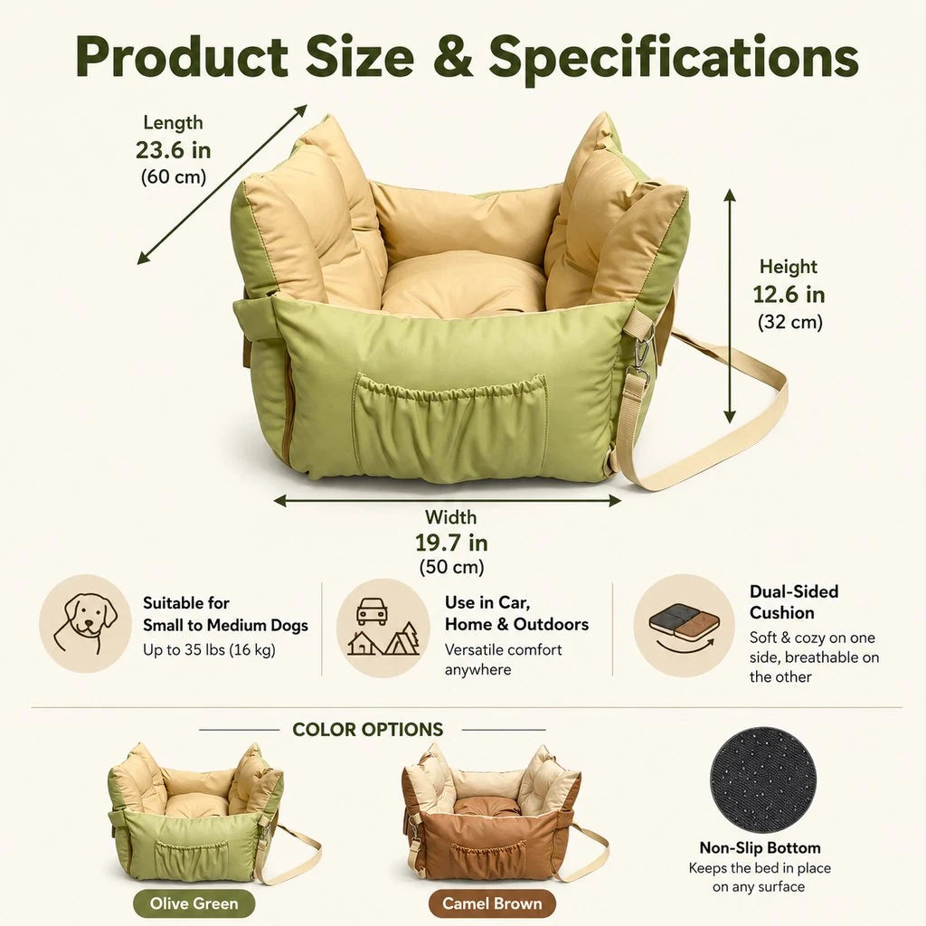 Paws in Awe Portable Car Bed for Road Trips, Camping & Home Lounging product image 10