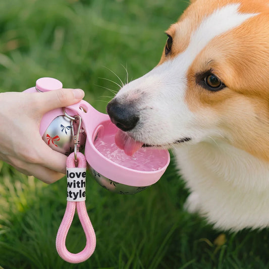 Paws in Awe Portable Dog Water Bottle with Leash Clip for Walks & Hiking product detail image 2