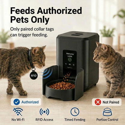 Paws in Awe RFID Smart Automatic Feeder with Collar Tag – 3L Timed Portion Control product detail image 2