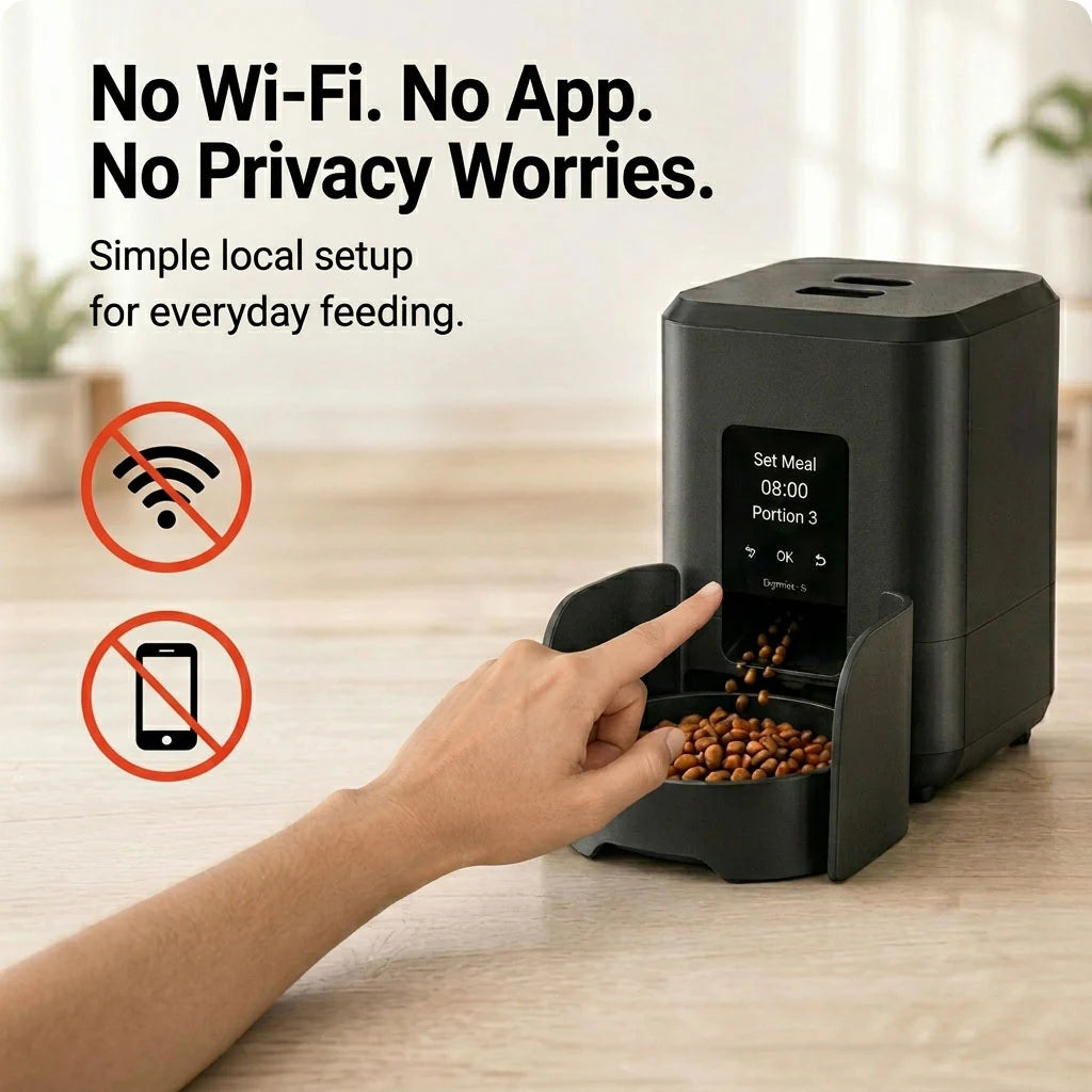 Paws in Awe RFID Smart Automatic Feeder with Collar Tag – 3L Timed Portion Control product detail image 5