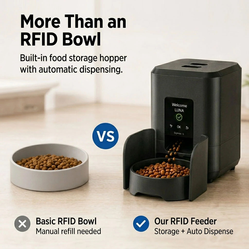 Paws in Awe RFID Smart Automatic Feeder with Collar Tag – 3L Timed Portion Control product detail image 6