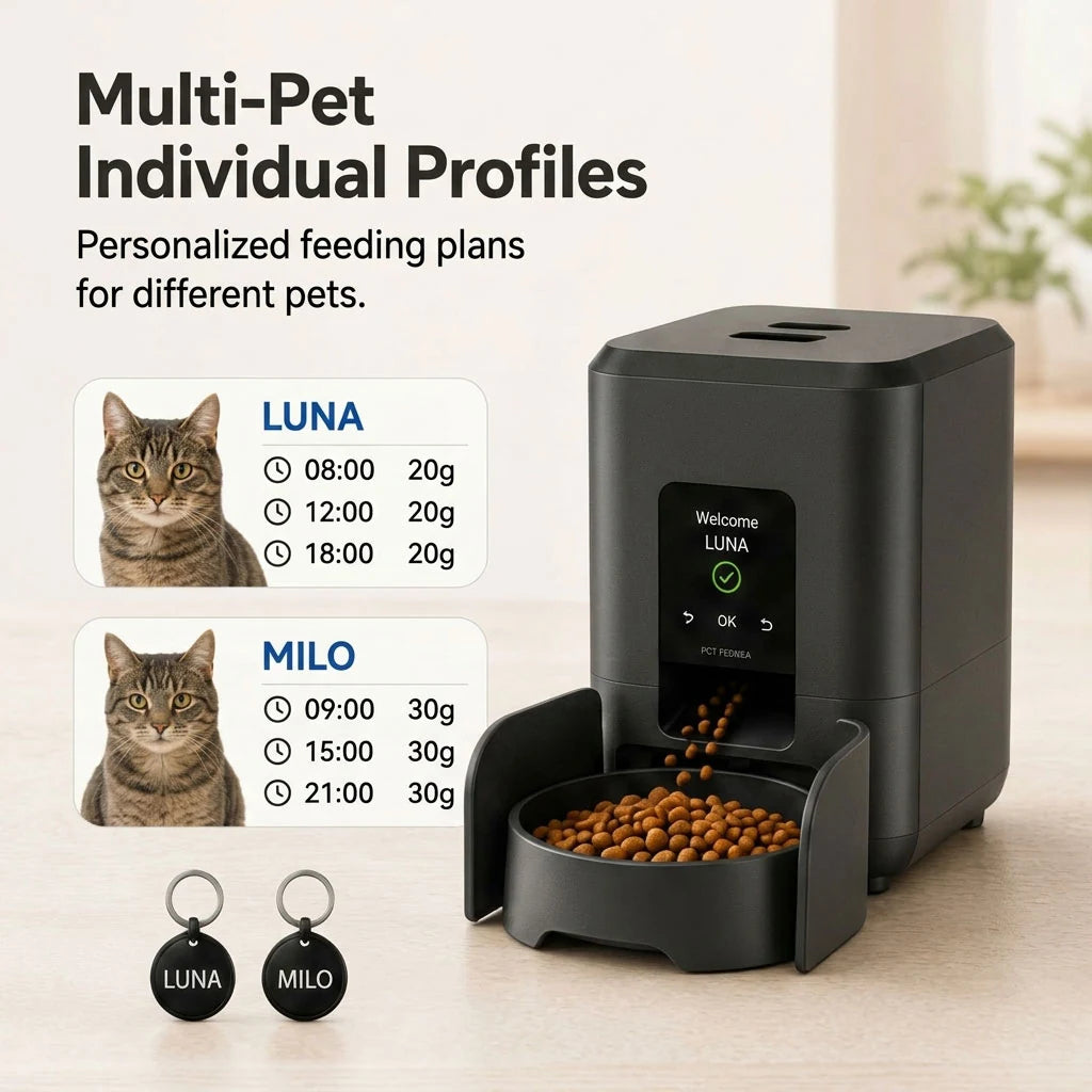 Paws in Awe RFID Smart Automatic Feeder with Collar Tag – 3L Timed Portion Control product image 8