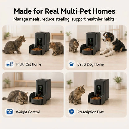Paws in Awe RFID Smart Automatic Feeder with Collar Tag – 3L Timed Portion Control product image 10