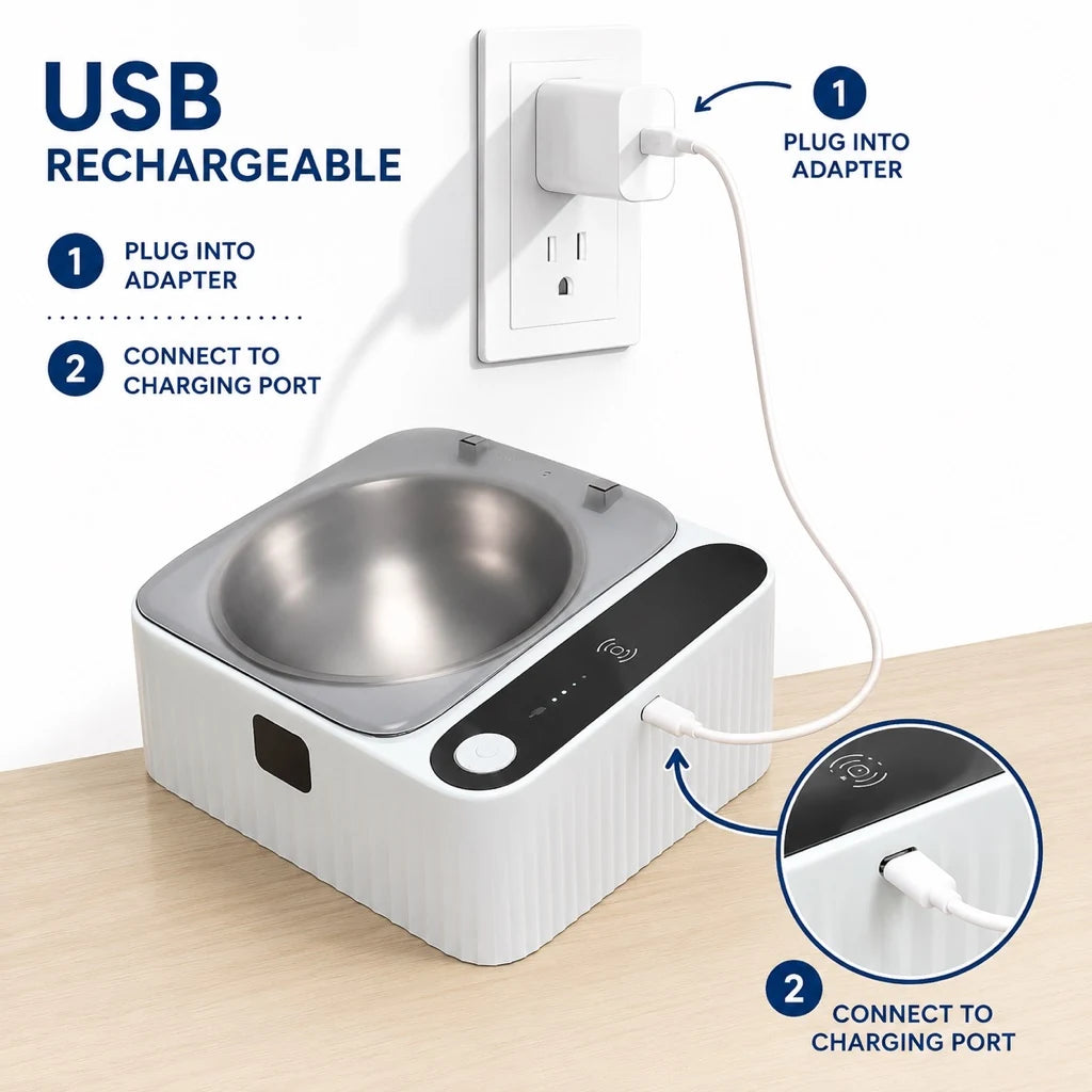 Paws in Awe Smart Motion Sensor Covered Cat Bowl for Cleaner Indoor Feeding product image 7