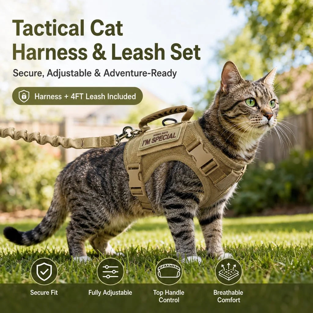 Paws in Awe Tactical Cat Harness & Leash Set image 3