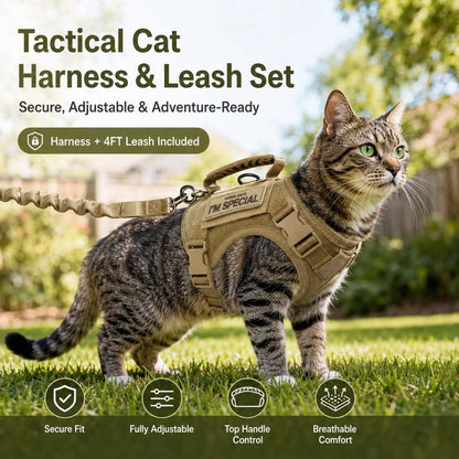 Paws in Awe Tactical Cat Harness & Leash Set image 3