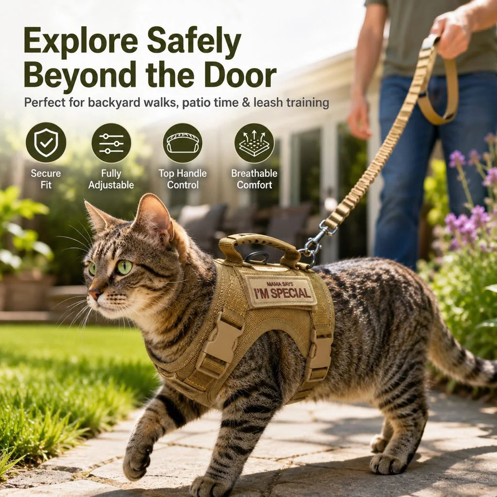 Paws in Awe Tactical Cat Harness & Leash Set image 6