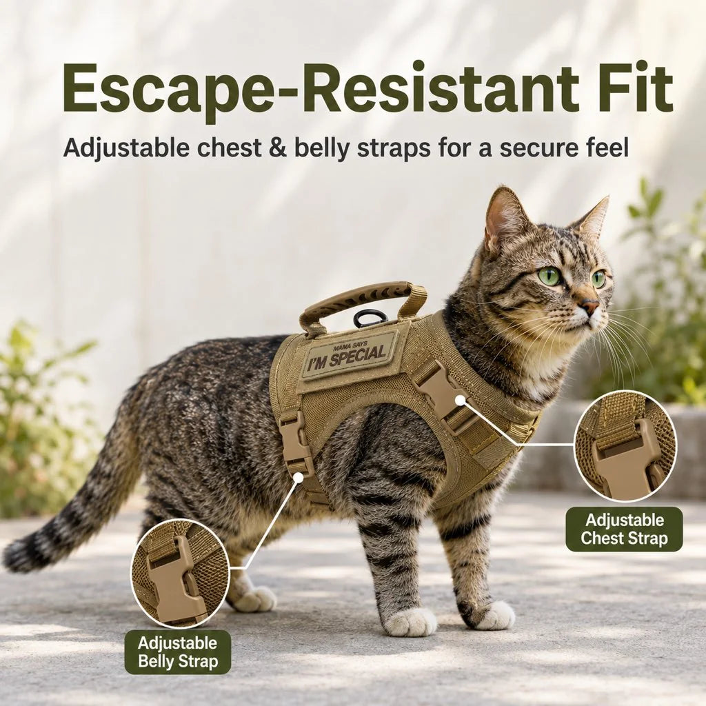 Paws in Awe Tactical Cat Harness & Leash Set image 7