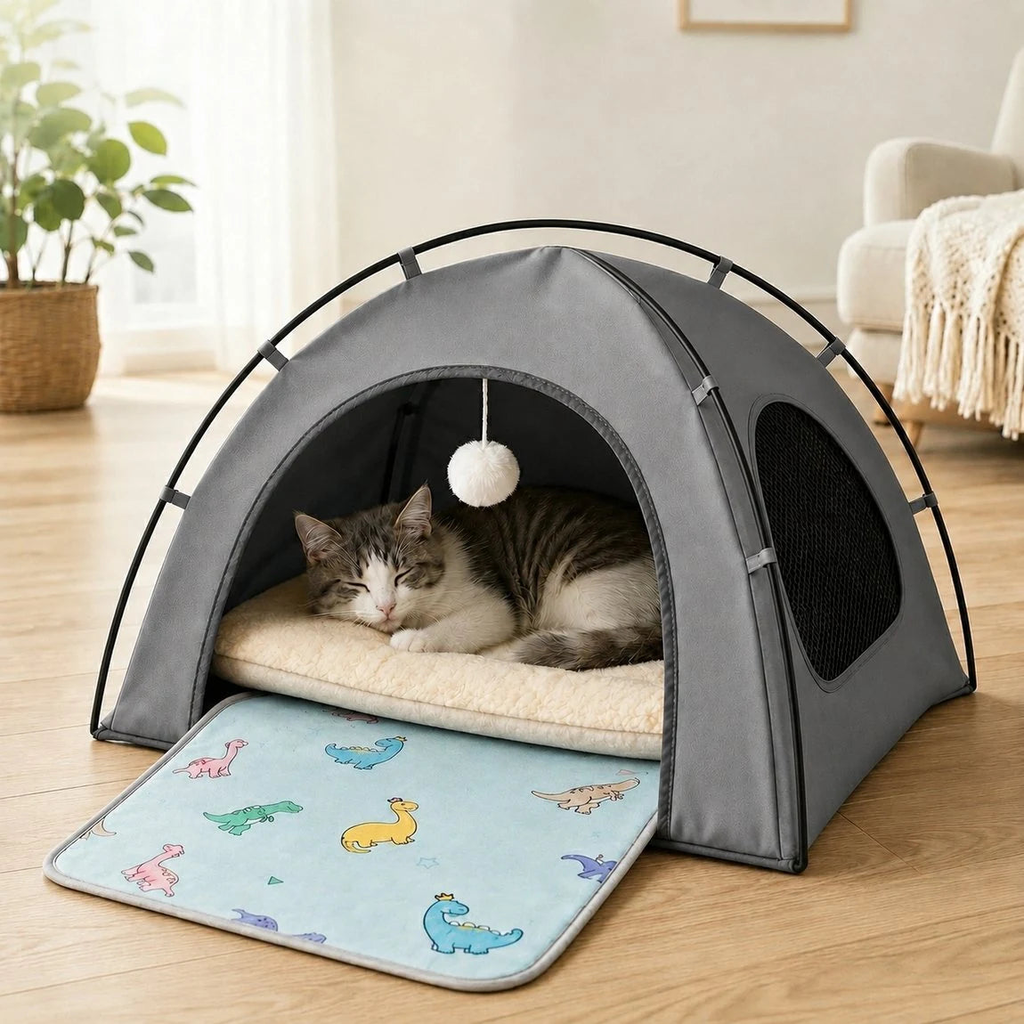 Paws in Awe Tent Bed with Cooling Mat for Indoor Naps & Hot Weather product image 9