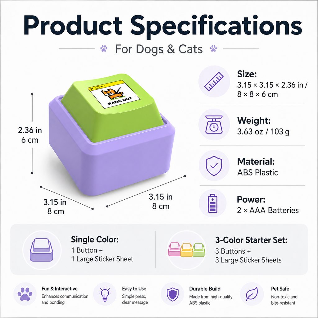 PawTalk pet button product specifications