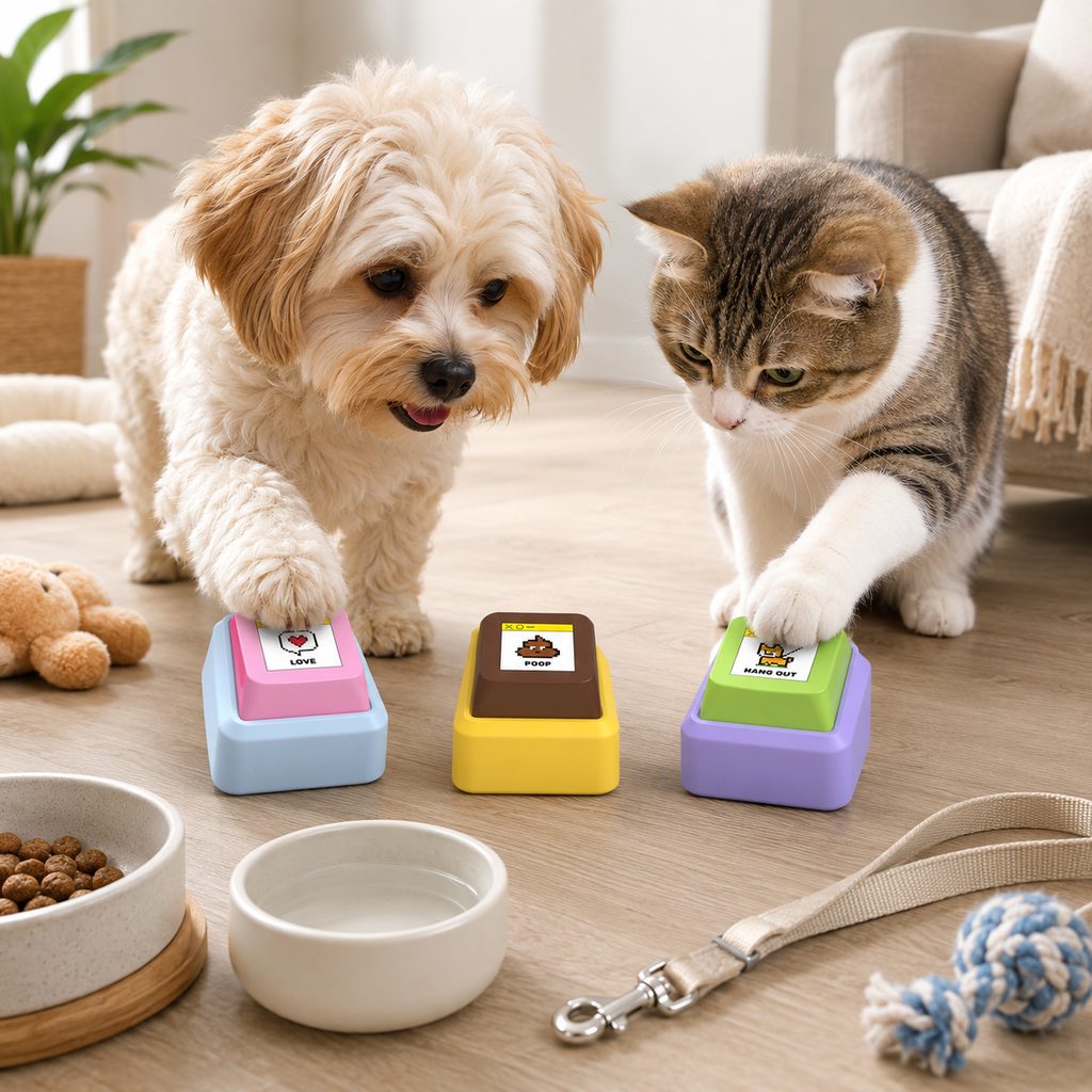PawTalk recordable pet communication button for dogs and cats