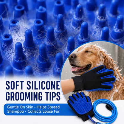 Paws in Awe Pet Bathing Glove with Hose for Bathtub & Backyard Washes - One-Hand Water Flow Grooming Glove image 9