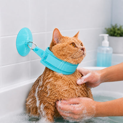 Paws in Awe Pet Bathing Restraint with Suction Cup for Cats & Small Dogs - Hands-Free Grooming Collar to Help Prevent Escapes During Bath Time image 11