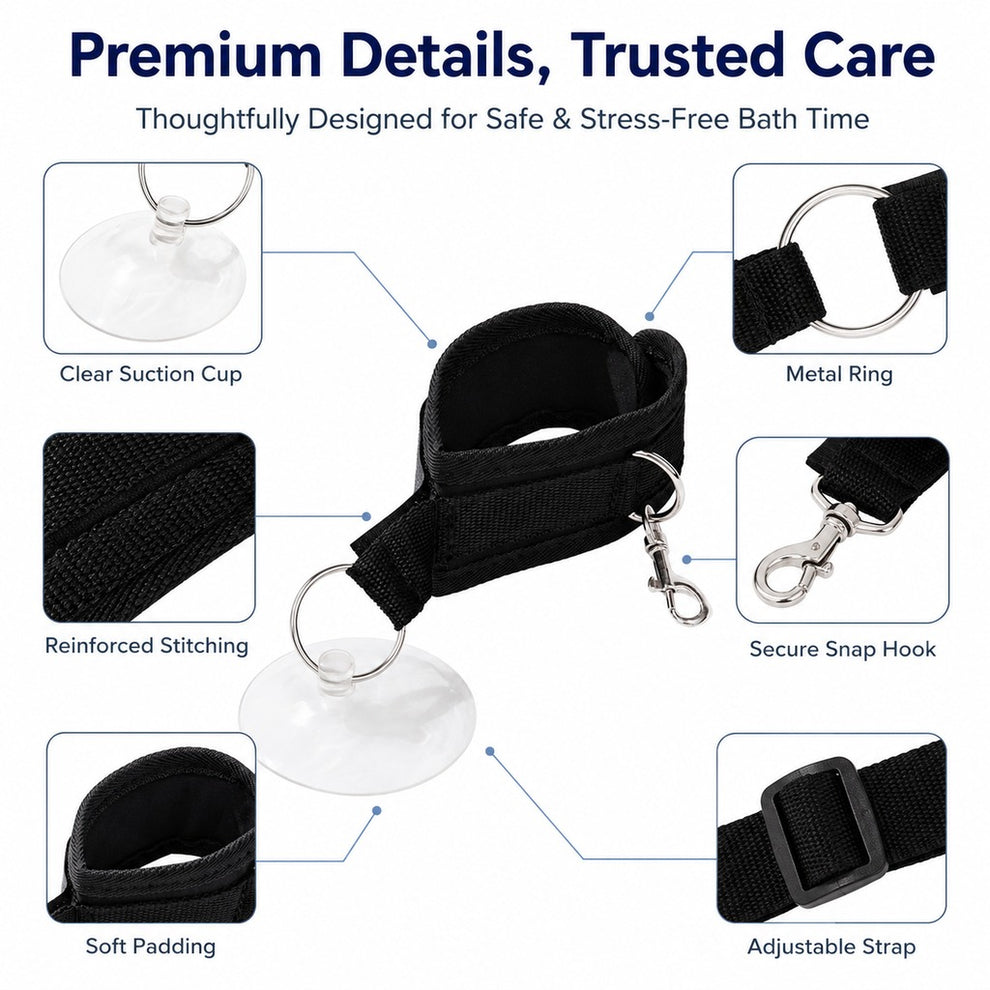 Paws in Awe Pet Bathing Restraint with Suction Cup for Cats & Small Dogs - Hands-Free Grooming Collar to Help Prevent Escapes During Bath Time image 5