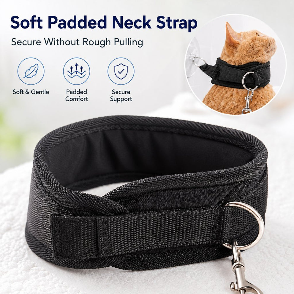 Paws in Awe Pet Bathing Restraint with Suction Cup for Cats & Small Dogs - Hands-Free Grooming Collar to Help Prevent Escapes During Bath Time image 6