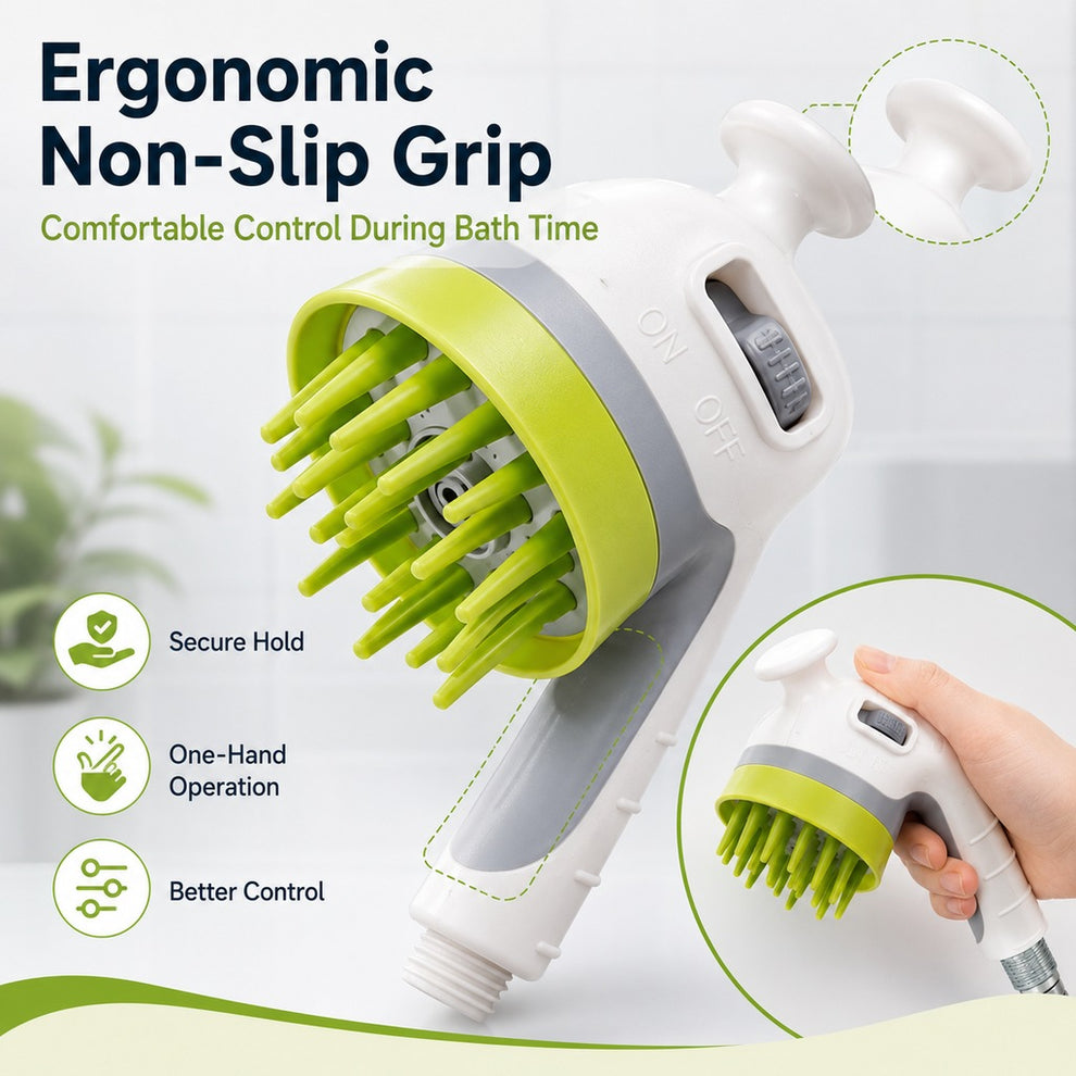 Paws in Awe 3-in-1 Pet Bathing Sprayer Brush for Dogs & Cats - Easier Indoor & Outdoor Washing image 8