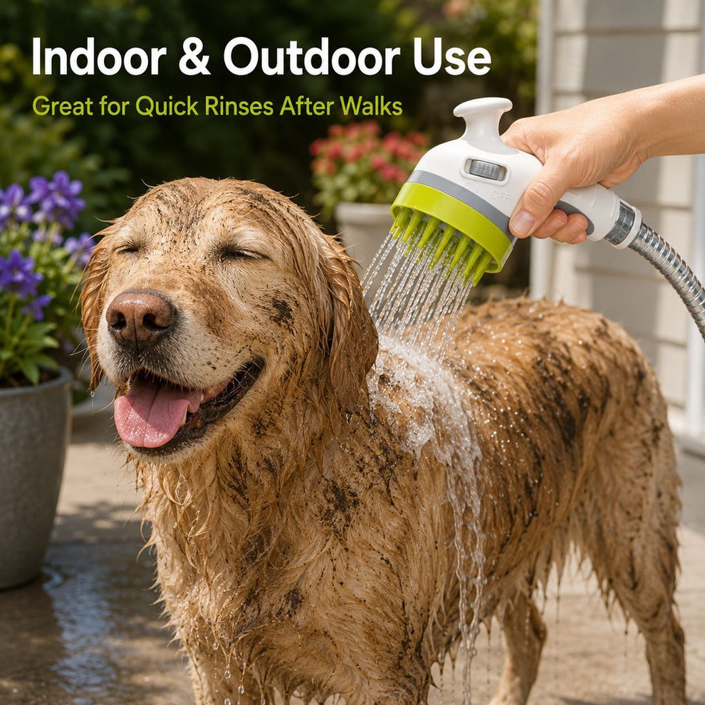 Paws in Awe 3-in-1 Pet Bathing Sprayer Brush for Dogs & Cats - Easier Indoor & Outdoor Washing image 3