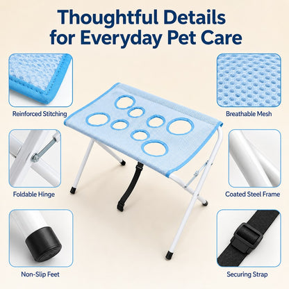 Paws in Awe Foldable Pet Bathing & Grooming Stand for Cats and Small Dogs - Easier Baths, Less Wiggling image 7