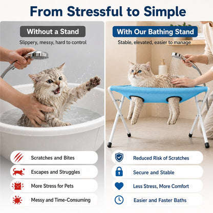 Paws in Awe Foldable Pet Bathing & Grooming Stand for Cats and Small Dogs - Easier Baths, Less Wiggling image 3
