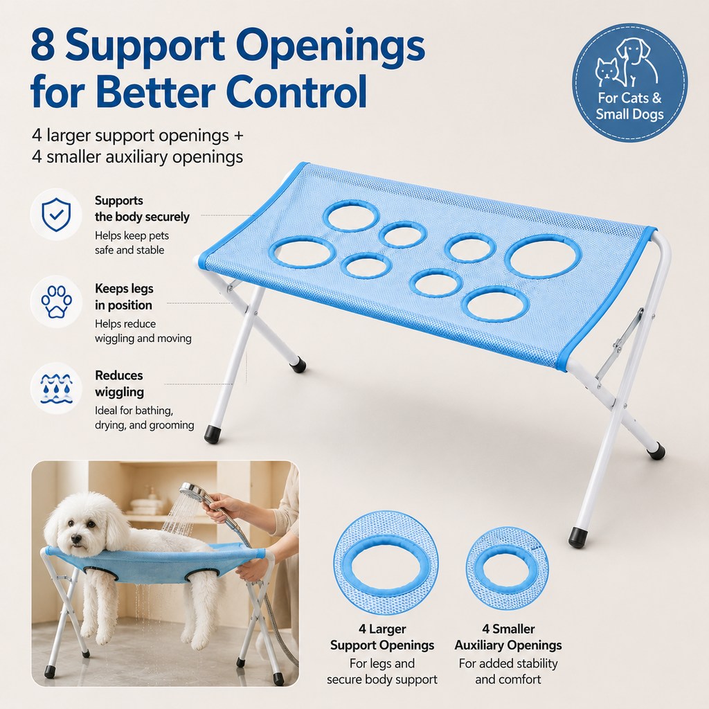 Paws in Awe Foldable Pet Bathing & Grooming Stand for Cats and Small Dogs - Easier Baths, Less Wiggling image 9