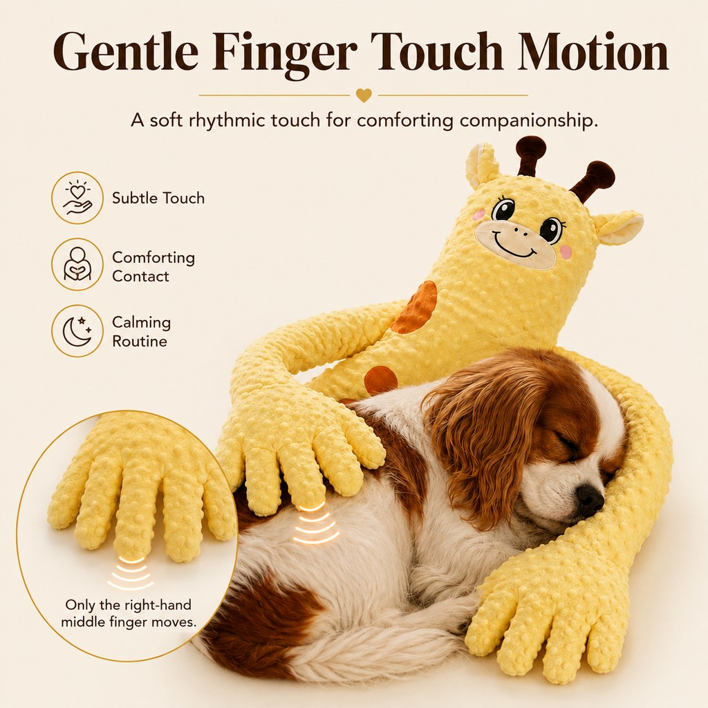 Heated paw plush companion with remote control