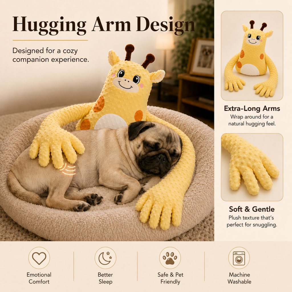 Beige bear pet comfort plush companion