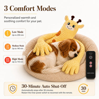 Pet comfort toy package with remote and USB cable