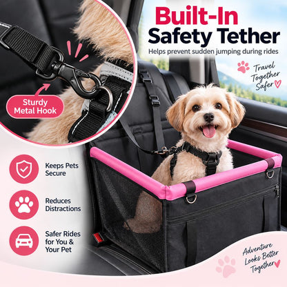 Paws in Awe Pet Car Booster Seat for Small Dogs and Cats - Stable Travel Seat to Reduce Roaming in Front and Rear Seats image 5