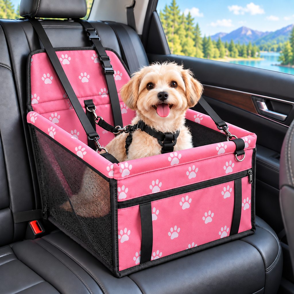 Paws in Awe Pet Car Booster Seat for Small Dogs and Cats - Stable Travel Seat to Reduce Roaming in Front and Rear Seats image 11