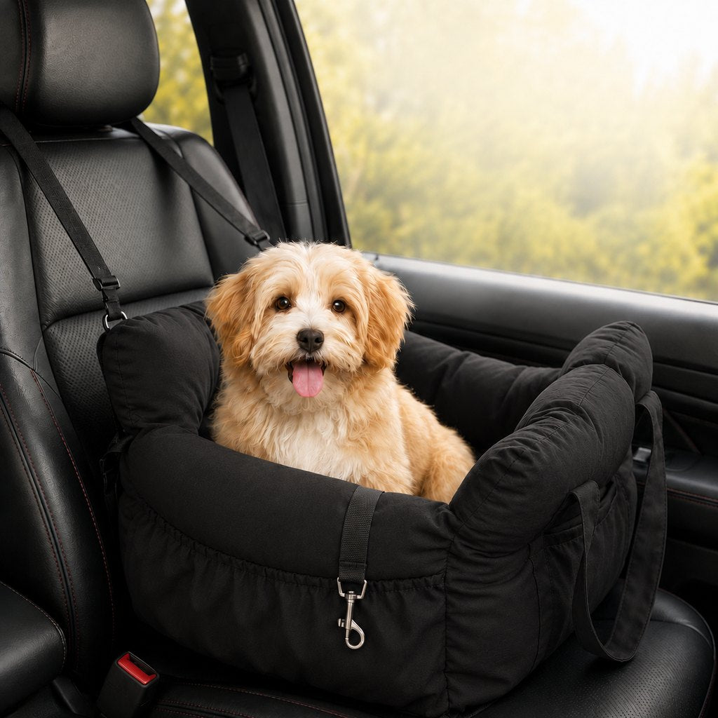 Paws in Awe Pet Car Seat Sofa for Road Trips - Cozy Travel Bed for Calmer, More Secure Rides image 11
