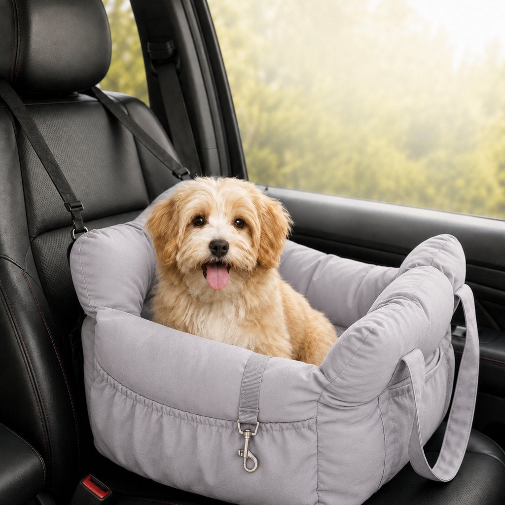 Paws in Awe Pet Car Seat Sofa for Road Trips - Cozy Travel Bed for Calmer, More Secure Rides image 12