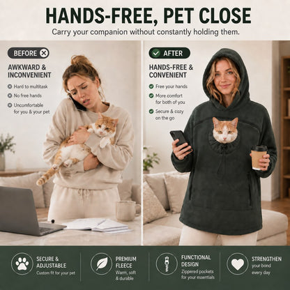 Hands-free pet carrier hoodie new color view 7