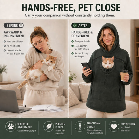 Hands-free pet carrier hoodie new color view 7