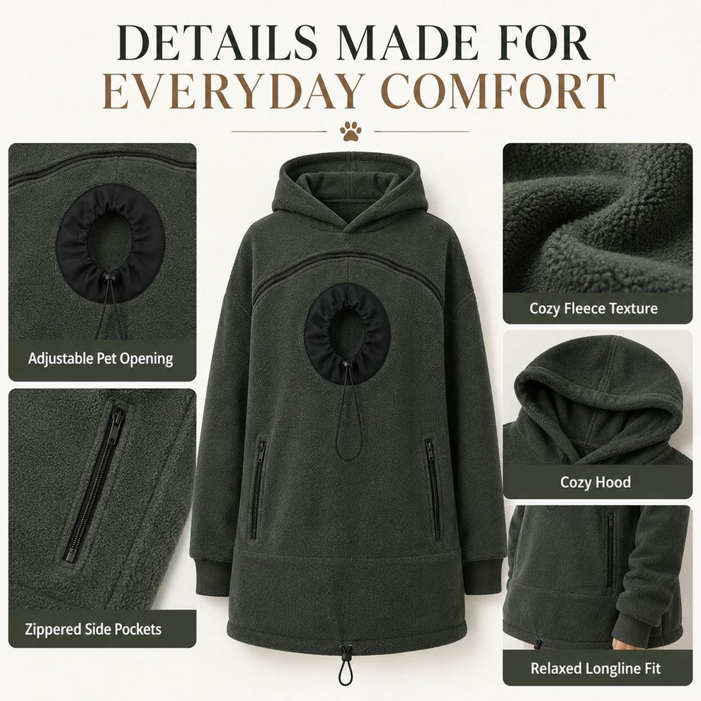 Pet carrier hoodie details made for everyday comfort