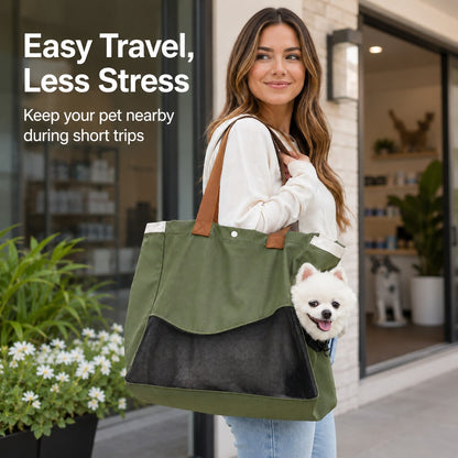 Paws in Awe Pet Carrier Tote Bag for Cats & Small Dogs - Breathable Shoulder Bag for Walks, Vet Visits & Errands image 4