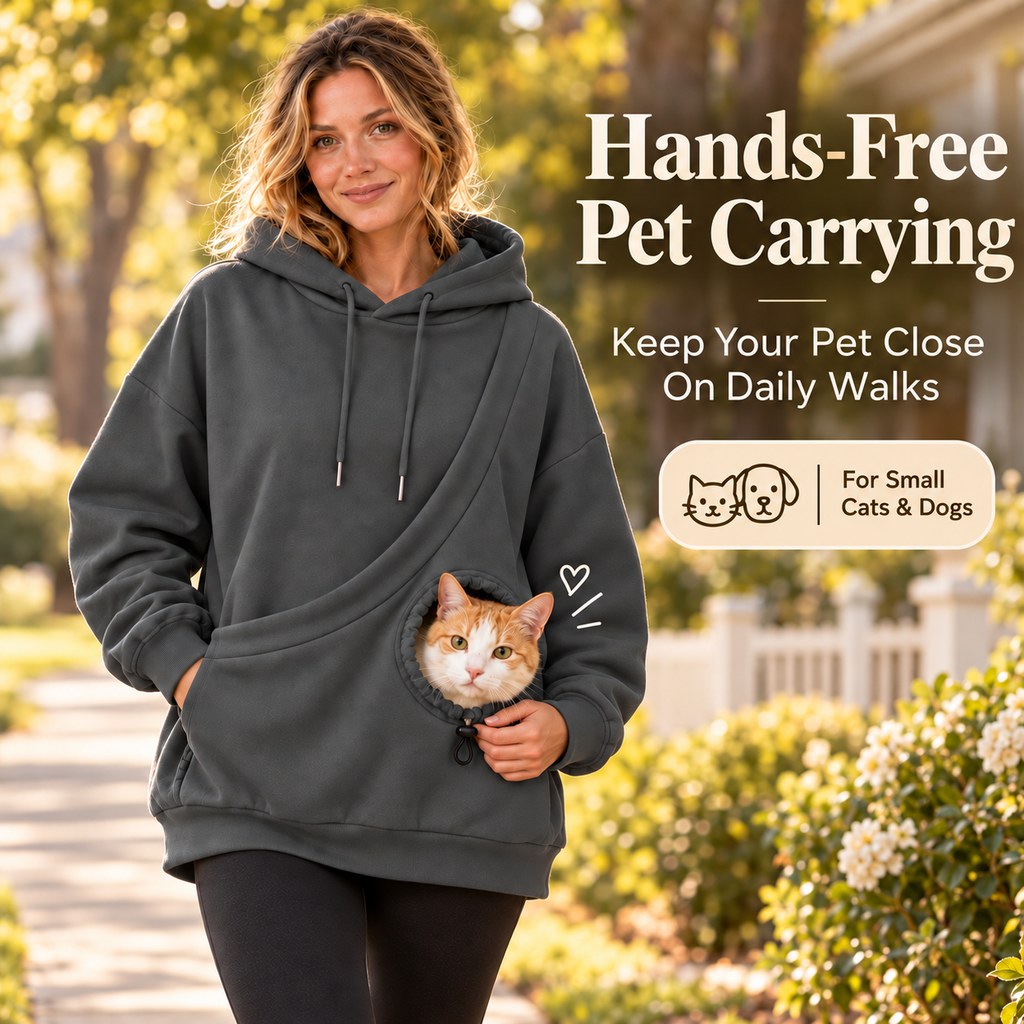 hands free pet carrying hoodie for daily walks