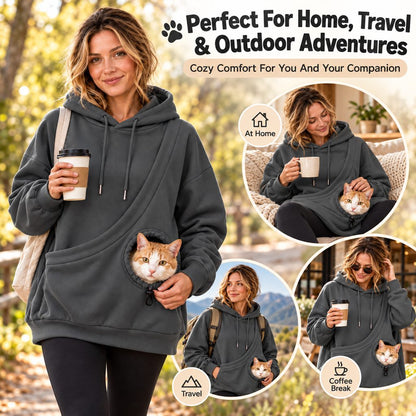 cat carrying hoodie for home travel and outdoor adventures