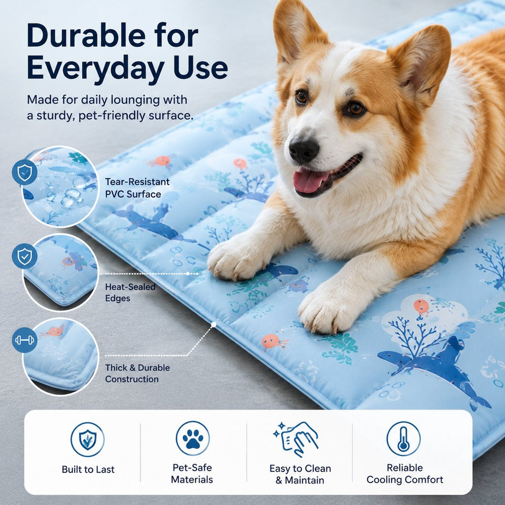 Paws in Awe Cooling Gel Pet Mat for Hot Days at Home, Crates & Travel - Waterproof Chill Pad for Dogs & Cats image 6