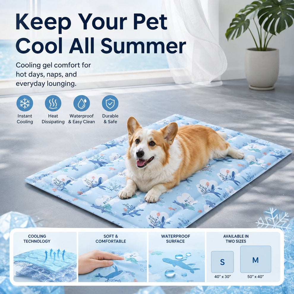 Paws in Awe Cooling Gel Pet Mat for Hot Days at Home, Crates & Travel - Waterproof Chill Pad for Dogs & Cats image 4