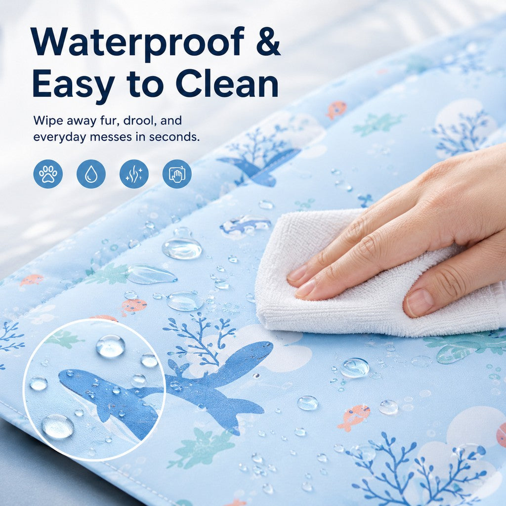 Paws in Awe Cooling Gel Pet Mat for Hot Days at Home, Crates & Travel - Waterproof Chill Pad for Dogs & Cats image 5